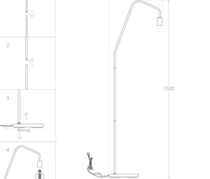 Stehlampe Pol Weiss